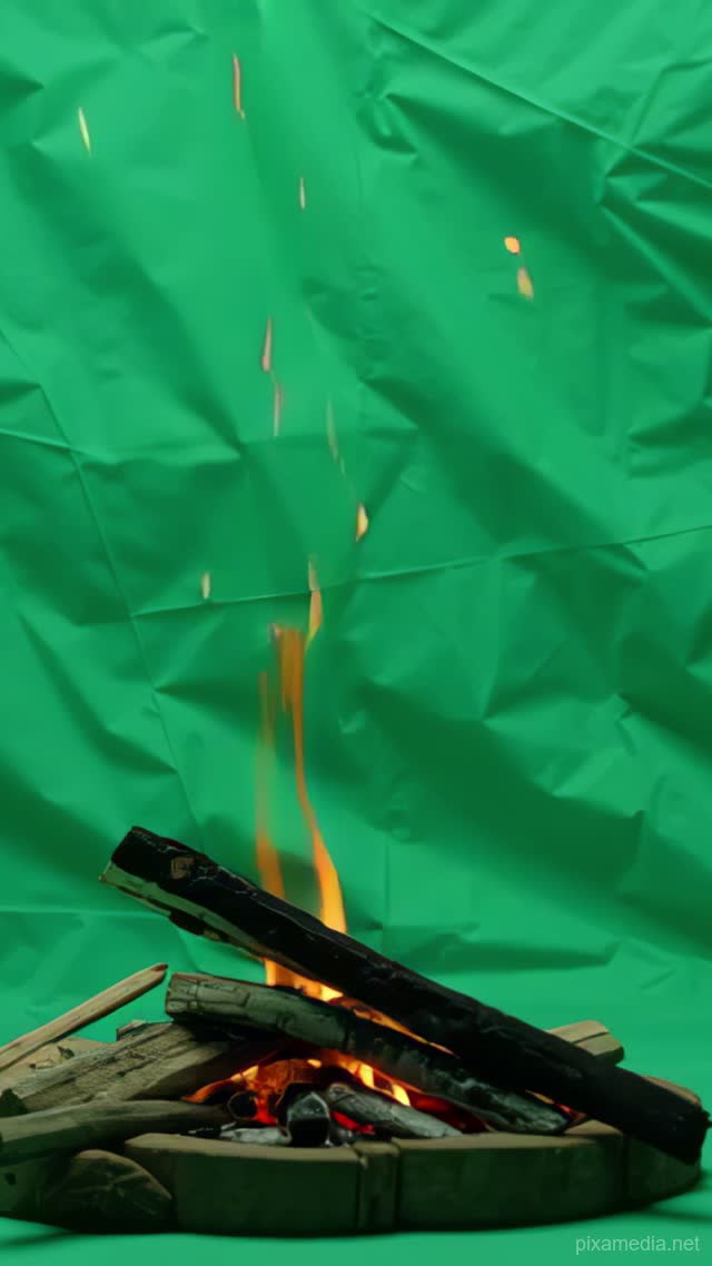 Sparks Ascend the Green Void - Green Screen AI stock